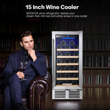 BODEGAcooler 15" 26 Bottles Small Wine Refrigerator