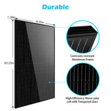 iDeal 370W Mono Black Perc Solar Panel FULL PALLET (32 PANELS)UL 61730 - SG-370WMBx32