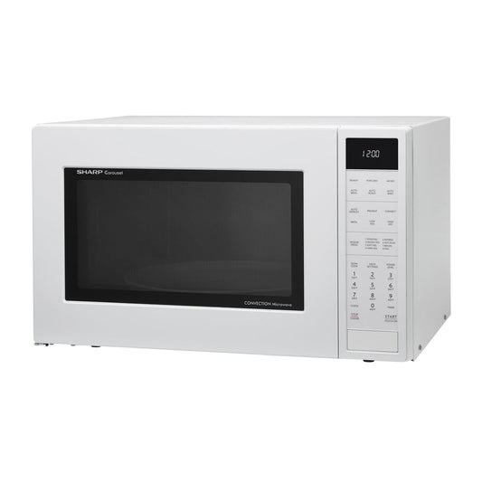 Sharp 1.5 cu. ft. 900W Sharp White Carousel Convection + Microwave Oven  - SMC1585BW-KT