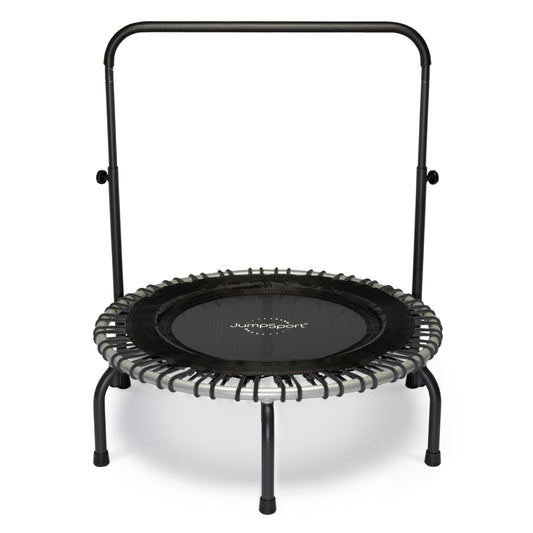 JumpSport 350i 39" Fitness Trampoline and Handle Bar with 30 Adjustable Bungees - 323353