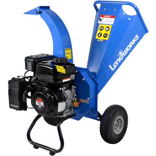Landworks GUO033 7HP 212CC Gas Engine 3" Max Branch Diameter Wood Chipper and Shredder New