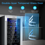 Costway Wine Fridge 2.9 Cu.ft 30-Bottle Stainless Steel with Temperature Memory New - FP10229US-SL
