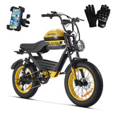 HappyRun 1000W Fastest Ebike G100 Dual Batteries - G100-Orange