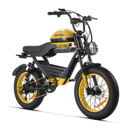 HappyRun 1000W Fastest Ebike G100 Dual Batteries - G100-Orange
