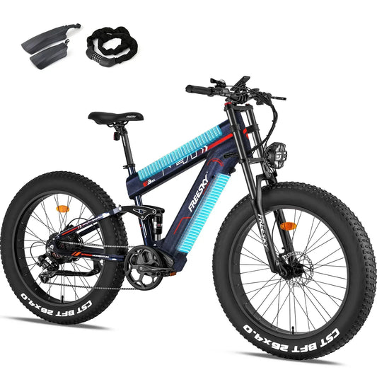 FREESKY Alaska M-520 Pro 1000 w Mountain Ebike 4 Fat Tire Electric Fat Tire Mountain eBike - FREES|MOUNT|BLACK|0104