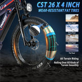 FREESKY Alaska M-520 Pro 1000 w Mountain Ebike 4 Fat Tire Electric Fat Tire Mountain eBike - FREES|MOUNT|BLACK|0104
