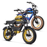 HappyRun 1000W Fastest Ebike G100 Dual Batteries - G100-Orange