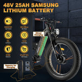 FREESKY Warrior M-530 1000 w Mountain Ebike 4 Fat Tire Electric Fat Tire Mountain eBike - FREES|MOUNT|BLACK|0107