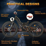 FREESKY Warrior M-530 1000 w Mountain Ebike 4 Fat Tire Electric Fat Tire Mountain eBike - FREES|MOUNT|BLACK|0107