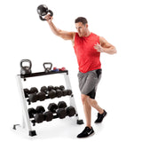 Marcy 3 Tier Free Weight/Dumbbell Storage Rack Stand for Home and Gyms (2 Pack) - 110680
