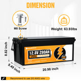 Eco-Worthy LiFePO4 12V 280Ah Lithium Iron Phosphate Battery