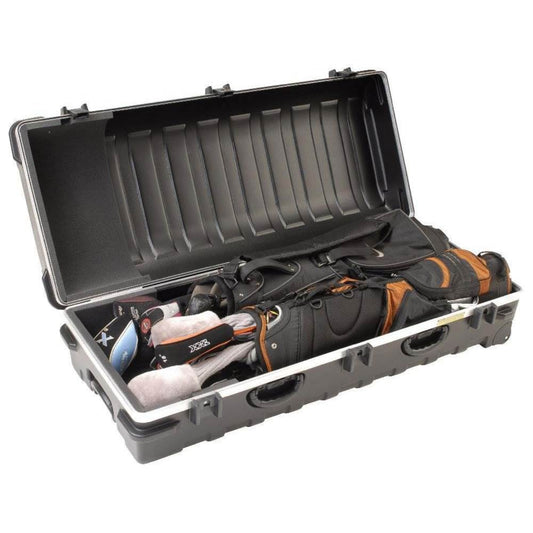 SKB Cases Double ATA Standard Hard Plastic Wheeled Golf Bag Travel Case (2 Pack) - 123038