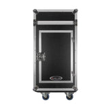Odyssey FZ1316W 13U Top Slanted 16U Vertical Pro Combo Rack with Casters, Black - 188028