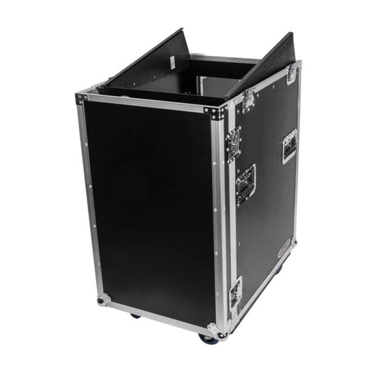 Odyssey FZ1316W 13U Top Slanted 16U Vertical Pro Combo Rack with Casters, Black - 188028