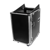 Odyssey FZ1316W 13U Top Slanted 16U Vertical Pro Combo Rack with Casters, Black - 188028