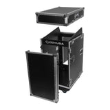 Odyssey FZ1316W 13U Top Slanted 16U Vertical Pro Combo Rack with Casters, Black - 188028