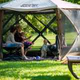 CLAM Quick-Set Escape Sky Camper 11.5 Ft Portable Outdoor Canopy Shelter, Brown - 129889