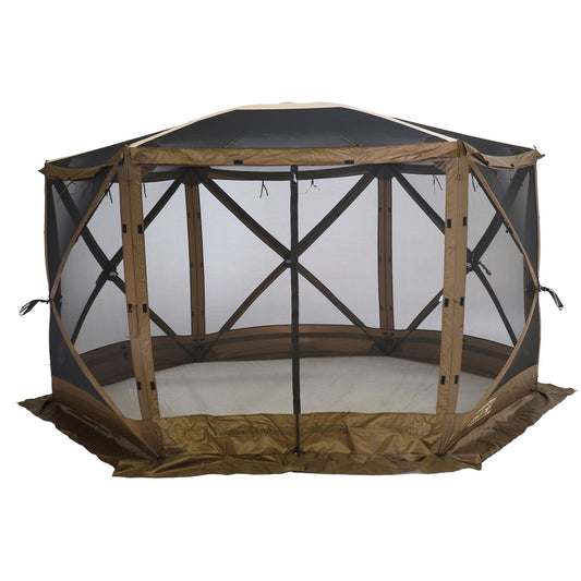 CLAM Quick-Set Escape Sky Camper 11.5 Ft Portable Outdoor Canopy Shelter, Brown - 129889