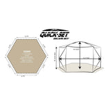 CLAM Quick-Set Escape Sky Camper 11.5 Ft Portable Outdoor Canopy Shelter, Brown - 129889