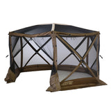 CLAM Quick-Set Escape Sky Camper 11.5 Ft Portable Outdoor Canopy Shelter, Brown - 129889