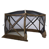 CLAM Quick-Set Escape Sky Camper 11.5 Ft Portable Outdoor Canopy Shelter, Brown - 129889