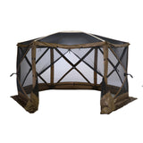 CLAM Quick-Set Escape Sky Camper 11.5 Ft Portable Outdoor Canopy Shelter, Brown - 129889