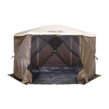 CLAM Quick-Set Escape Sky Camper 11.5 Ft Portable Outdoor Canopy Shelter, Brown - 129889