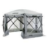 CLAM Quick-Set Pavilion 12.5 x 12.5 Foot Portable Outdoor Canopy Shelter, Gray - 154690