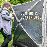 CLAM Quick-Set Pavilion 12.5 x 12.5 Foot Portable Outdoor Canopy Shelter, Gray - 154690