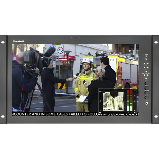 Marshall V-LCD171MD-3G-DT 17" LCD rack mount monitor with HDMI Input Waveform monitor and audio display w/ Stand - VLCD171MD3GDT