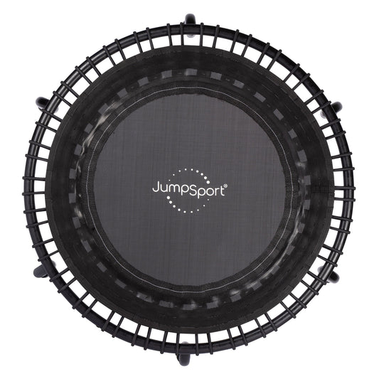 JumpSport 350 Indoor Lightweight 39" Fitness Trampoline, Black with White Frame - 168413