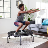 JumpSport 370 PRO Indoor Heavy Duty Lightweight 39 In Fitness Trampoline, Black - 168418