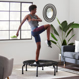 JumpSport 370 PRO Indoor Heavy Duty Lightweight 39 In Fitness Trampoline, Black - 168418