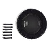 JumpSport 370 PRO Indoor Heavy Duty Lightweight 39 In Fitness Trampoline, Black - 168418