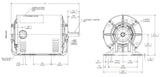 Marathon Electric MG140 Marathon G140 56 Frame Open Drip Proof 56T17D5345 Belt Drive Motor 1/2 hp 208-230/460 VAC - MG140