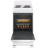 HOTPOINT 20" Electric Free-Standing Front-Control Electric Range - RAS200DMWW-KT