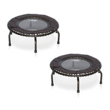 JumpSport 350 Indoor 39-Inch Mini Trampoline and Handle Bar Accessory, Black - 250101