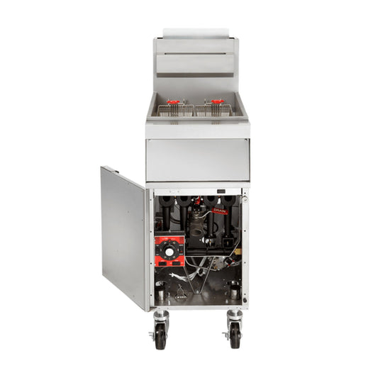Vulcan 1GR65M-1C 65-70 Lb. Natural Gas Floor Fryer - 150,000 BTU - S-HOB1GR65M1CNG