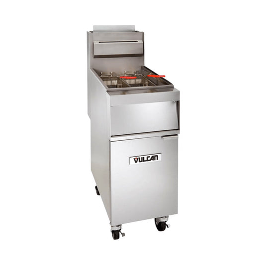 Vulcan 1GR65M-2C 65-70 Lb. Liquid Propane Floor Fryer - 150,000 BTU - 1GR65M-2C LP