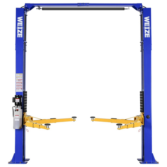 WEIZE 10,000 lbs Two Post Car Lift, Clearfloor, Overhead Auto/Truck Lift, 220V, 60Hz, 3HP - PLA-1001