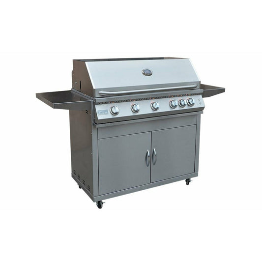 KOKOMO Professional 5 Burner 40 Inch Cart Model BBQ Grill With Lights & Locking Casters - KO-BAK5BG-PRO+KO-BAK5BG-C
