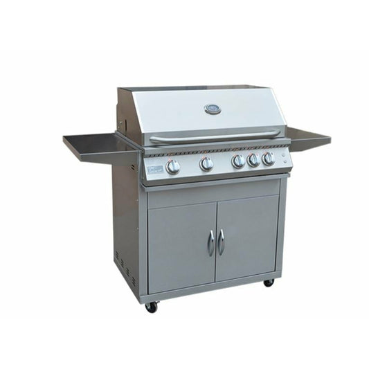 KOKOMO 32" 4-Burner BBQ Grill, Lights & Locking Casters - KO-BAK4BG-PRO