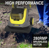 Powersmart Cordless Garden Tiller/Cultivator 40V 12 Inch (2) 4.0Ah Battery and Charger New - PS76221A