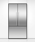 FISHER & PAYKEL RF201ADJSX5 Freestanding French Door Refrigerator Freezer, 36", 20.1 cu ft, Ice - RF201ADJSX5-KT