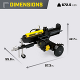 Champion 201091 Pro 40-Ton Log Splitter Horizontal/Vertical Full Beam Gas With Auto Return New - 201091