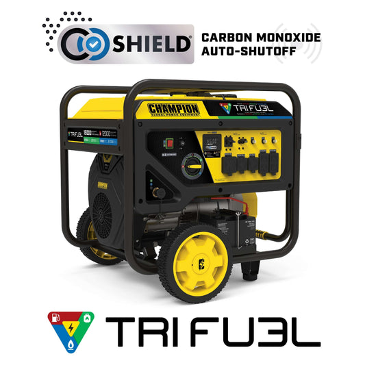 Champion 12000W/15000W Generator Tri-Fuel Electric Start CO Shield Gas Propane Natural Gas New - 201161