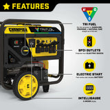 Champion 12000W/15000W Generator Tri-Fuel Electric Start CO Shield Gas Propane Natural Gas New - 201161