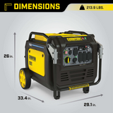 Champion&nbsp; 7000W/8500W Generator Dual Fuel Gas Propane Inverter Low THD CO Shield Electric Start New - 201175
