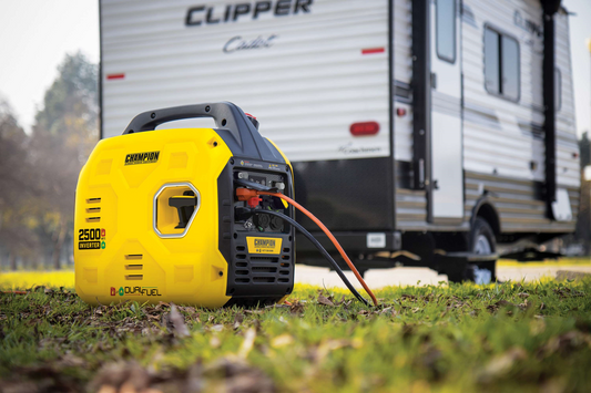 Champion 1850W/2500W Generator Dual Fuel Gas Propane Inverter Low THD CO Shield New - 201183