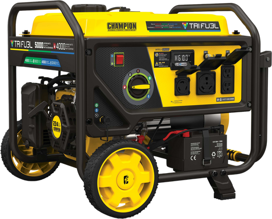 Champion&nbsp; 4000W/5000W Generator Tri-Fuel Gas Propane Natural Gas CO Shield Electric Start New - 201223